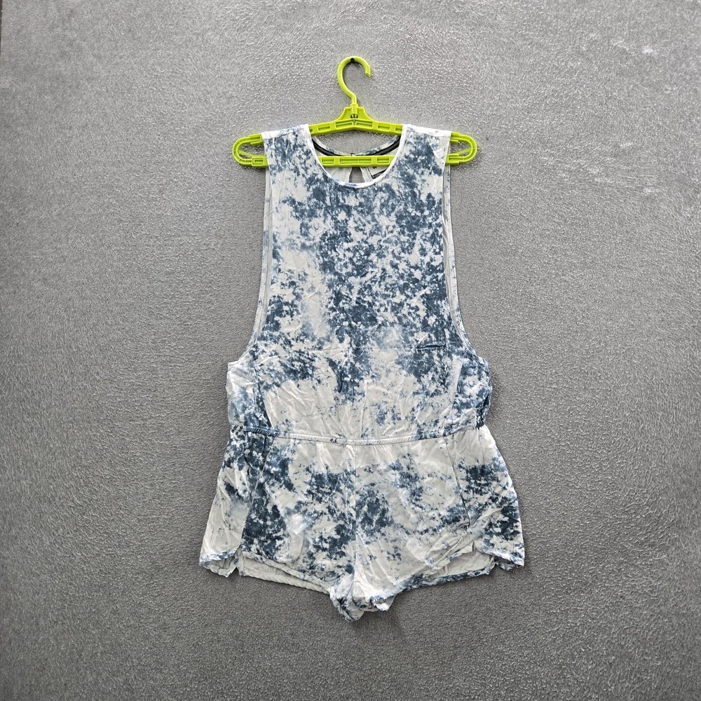 Hurley‎ Women Jumpsuit M White Romper Tie Dye Rayon Sleeveless